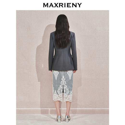 【贵雅日常-商场同款】MAXRIENY*都市风刺绣收腰西装外套(货号:MC85JA518) 商品图3