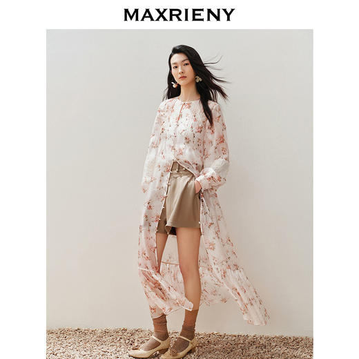 玛克门店发货：MAXRIENY浪漫复古绣花外套宽松中长款(货号:MC85JA258) 商品图2