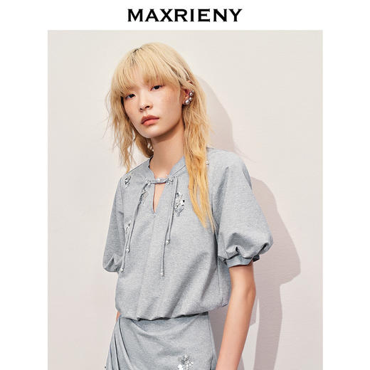 玛克门店发货：MAXRIENY新中式流苏盘扣*休闲绣花上衣(货号:MC85TP323) 商品图2