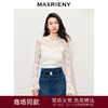 【商场同款-宫廷飞鸽】MAXRIENY复古宫廷蕾丝扭结蕾丝雪纺衫上衣(货号:MC85TP066) 商品缩略图0