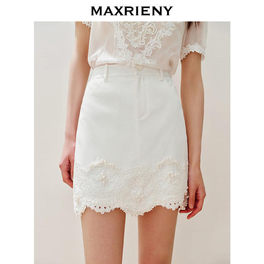 玛克门店发货：MAXRIENY华丽甜美感直身钉珠蕾丝短裤女(货号:MC85PA286) 商品图2