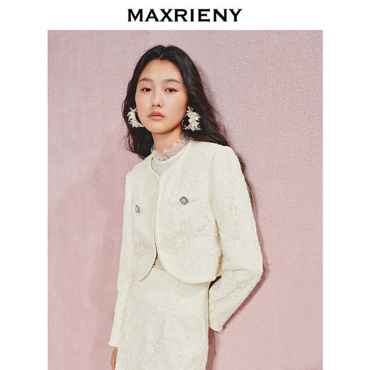 玛克门店发货：MAXRIENY蕾丝截短外套(货号:MC85JA525) 商品图2