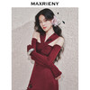 玛克门店发货：MAXRIENY酒红针织性感钉珠连衣裙(货号:MC85DR563) 商品缩略图1