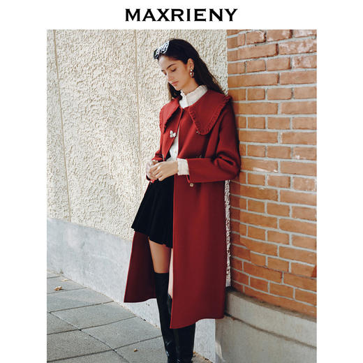 [东方新摩登]MAXRIENY极简复古直身大衣长款双面呢外套(货号:MS88CT527) 商品图2