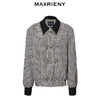 玛克门店发货：MAXRIENY黑白千鸟格纹流苏钻链中式夹克新款外套(货号:MC88JA546) 商品缩略图3