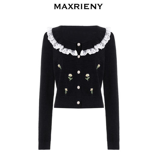 MAXRIENY复古学院风套头针织23冬季新款修身上衣女(货号:MC88SW794) 商品图4