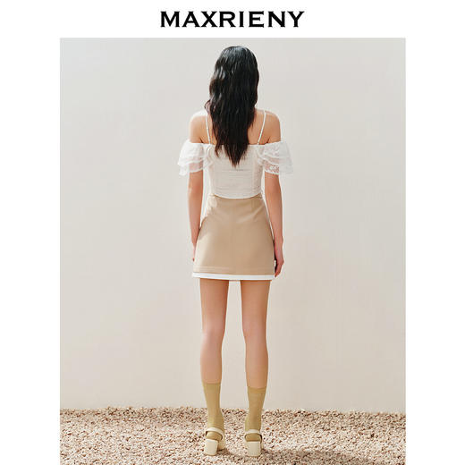 玛克门店发货：MAXRIENY复古优雅珍珠链条上衣修身显瘦(货号:MC85TP050) 商品图3