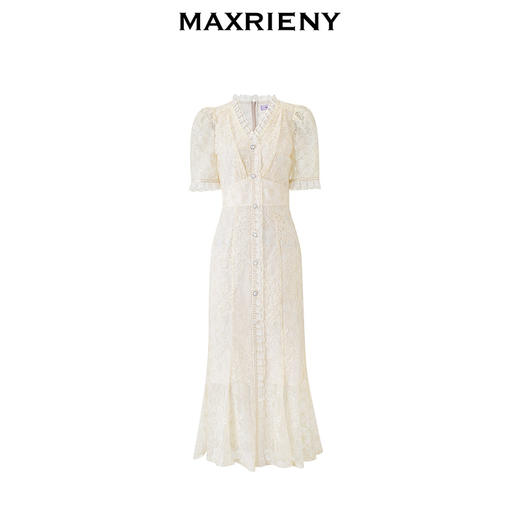 玛克门店发货:欧式复古宫廷连衣裙鎏金鱼尾裙领证裙子(货号:MS85DR041) 商品图4