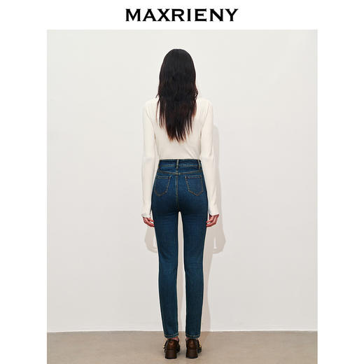 【商场同款-宫廷飞鸽】MAXRIENY渐变钻饰修身牛仔裤2024春季新品(货号:MC85PA043) 商品图3