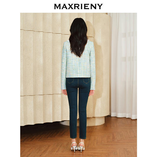【商场同款】MAXRIENY*复古水洗色牛仔裤铅笔裤高腰修身裤子(货号:MS85PA006) 商品图3