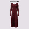 玛克门店发货：MAXRIENY酒红针织性感钉珠连衣裙(货号:MC85DR563) 商品缩略图4