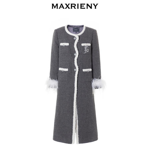 玛克门店发货：MAXRIENY钉珠大衣(货号:MC88CT765) 商品图4