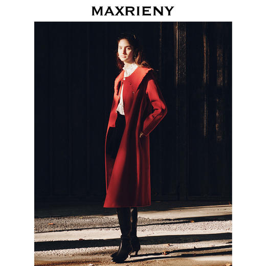 [东方新摩登]MAXRIENY极简复古直身大衣长款双面呢外套(货号:MS88CT527) 商品图1
