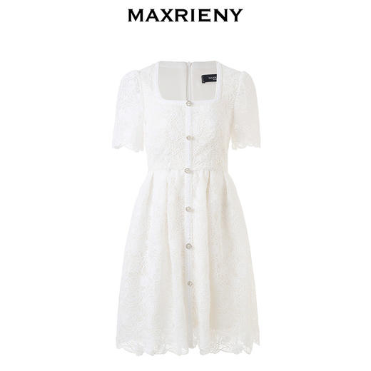 玛克门店发货：MAXRIENY浪漫华丽感玫瑰珠饰蕾丝连衣裙(货号:MC85DR072) 商品图4