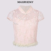 玛克门店发货：MAXRIENY浪漫新中式上衣款蕾丝绣花短袖小衫修身(货号:MS85TP256) 商品缩略图4