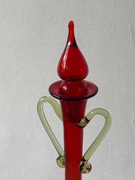 【苏州】日本中古手工琉璃长颈双耳酒器 X0707 商品图1