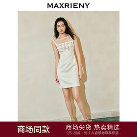 玛克门店发货：MAXRIENY烫钻缎面连衣裙晚会宴会穿搭(货号:MC85DR064)