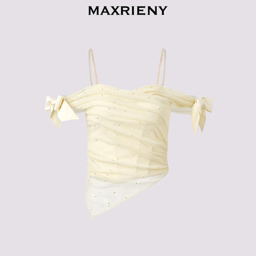 玛克门店发货：MAXRIENY吊带落肩*烫钻上衣小背心(货号:MC85TP335) 商品图4