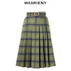 玛克门店发货：MAXRIENY复古学院风A摆中长格纹百褶半裙冬款羊毛裙(货号:MC88SK804) 商品缩略图3