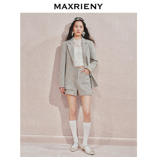 【主题纪念款】MAXRIENY*日常通勤风钉珠刺绣外套2024秋冬新款(货号:MC85JA579) 商品图1
