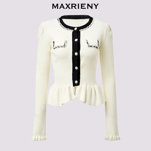 玛克门店发货：MAXRIENY贵雅*风钉珠小香外套(货号:MS85JA530) 商品图3