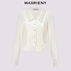 MAXRIENY*复古感丝绒衬衫24秋冬新款水钻领收腰上衣女修身显瘦(货号:MS85TP506) 商品缩略图4