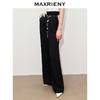 【黑白优雅主义-商场同款】MAXRIENY复古优雅珍珠点缀高腰阔腿裤(货号:MC85PA047) 商品缩略图2