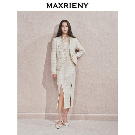 玛克门店发货：MAXRIENY复古宫廷风刺绣收腰外套(货号:MC85JA501) 商品图1