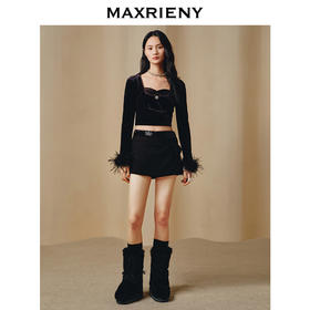 玛克门店发货：MAXRIENY亮片低腰式裙裤短裤(货号:MC88PA771)