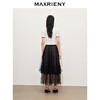 玛克门店发货：MAXRIENY甜美文艺网纱半裙2024夏季新款蕾丝绣花裙子(货号:MC85SK290) 商品缩略图3