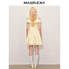 MAXRIENY华丽甜美钉珠刺绣翻领连衣裙(货号:MR85DR012) 商品缩略图3