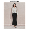 MAXRIENY*复古感丝绒衬衫24秋冬新款水钻领收腰上衣女修身显瘦(货号:MS85TP506) 商品缩略图1