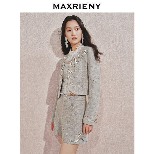 【主题纪念款】MAXRIENY*日常绣花钉珠外套2024秋冬新款(货号:MC85JA584) 商品图2