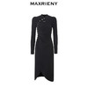 MAXRIENY复古国风珍珠扣抽褶立领连衣裙改良旗袍(货号:MC88DR816) 商品缩略图4
