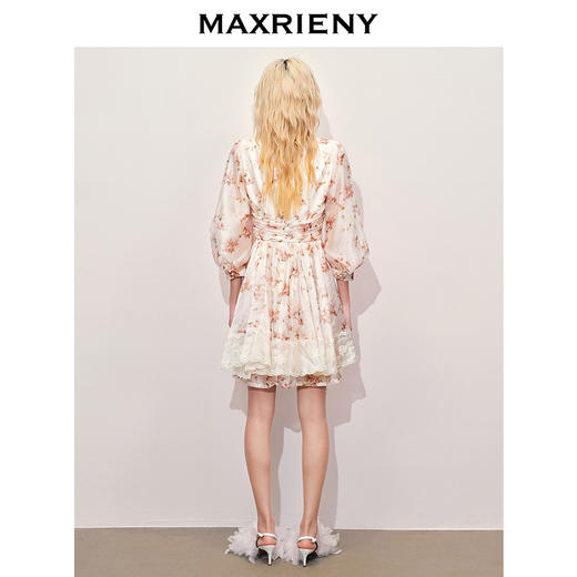 玛克门店发货：MAXRIENY欧根纱绣花连衣裙透视感设计(货号:MC85DR304) 商品图3