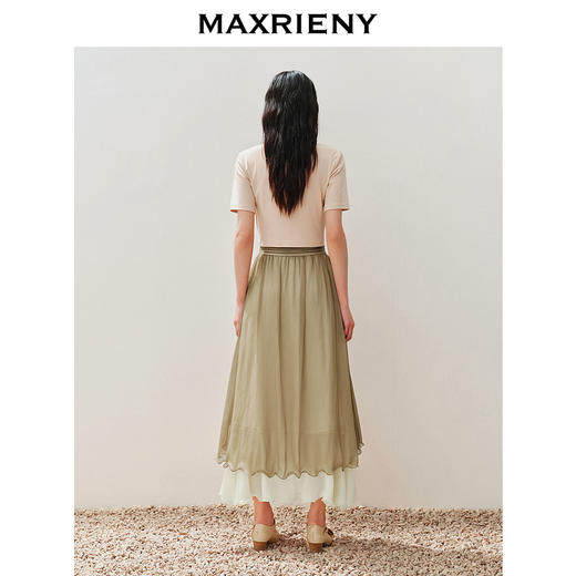 玛克门店发货：MAXRIENY华丽休闲感精钉珠T恤短袖上衣女(货号:MC85TS257) 商品图3