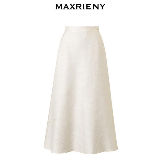 MAXRIENY优雅复古小香风花纱半裙a字伞摆半身裙(货号:MS85SK010) 商品图4