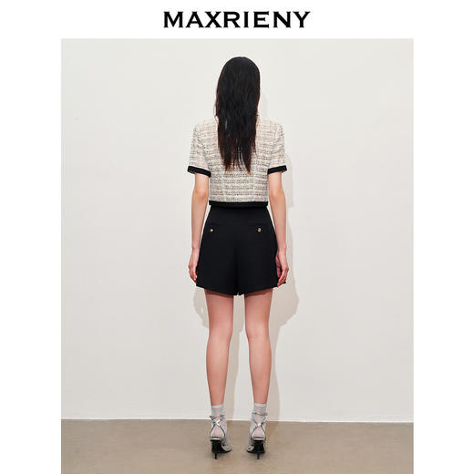 【黑白优雅主义-商场同款】MAXRIENY千金小香风率性直身花纱外套(货号:MC85JA017) 商品图3