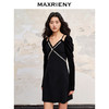 MAXRIENY法式复古丝绒星钻连衣裙新款约会小黑裙(货号:MC88DR582) 商品缩略图2