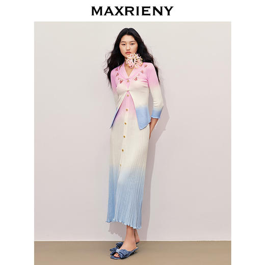 【商场同款】MAXRIENY南法度假风双层新意两件套毛衫2024夏季新品(货号:MC85SW316) 商品图1