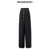 【黑白优雅主义-商场同款】MAXRIENY复古优雅珍珠点缀高腰阔腿裤(货号:MC85PA047) 商品缩略图4