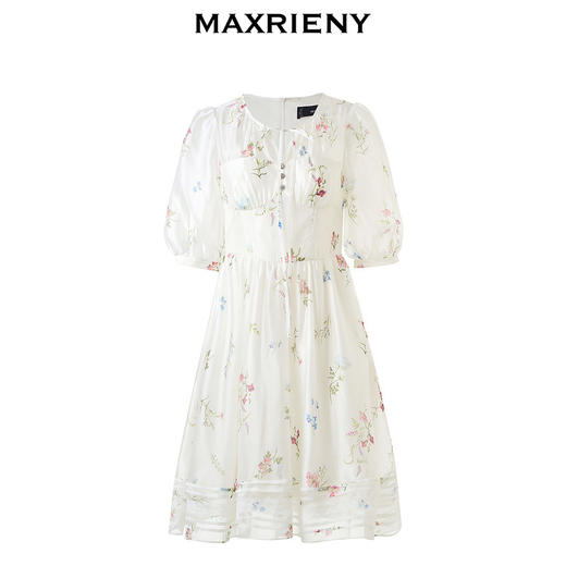 玛克门店发货：MAXRIENY植物诗花卉印花娃娃裙甜美连衣裙(货号:MC85DR043) 商品图4