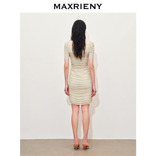 玛克门店发货：MAXRIENY甜美文艺绣珠连衣裙(货号:MC85DR323) 商品图3