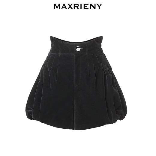 MAXRIENY*复古感丝绒裙裤23冬季新款短裤女(货号:MC88PA509) 商品图4
