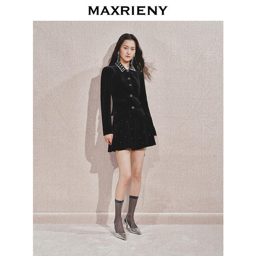 玛克门店发货：MAXRIENY*复古感丝绒外套(货号:MS85JA507) 商品图0