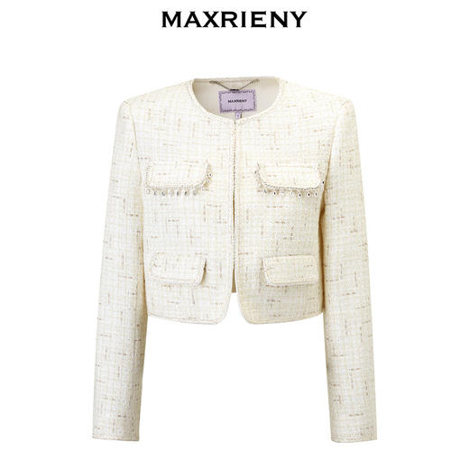 MAXRIENY*复古流苏小香风外套薄截短上衣(货号:MS85JA001) 商品图4