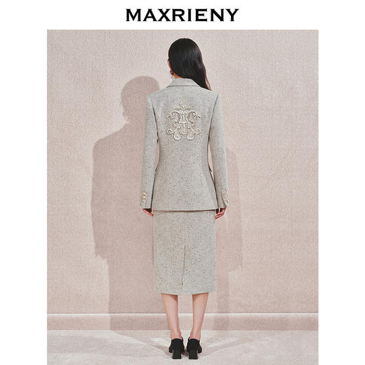 【主题纪念款】MAXRIENY*日常通勤风钉珠刺绣外套2024秋冬新款(货号:MC85JA579) 商品图3