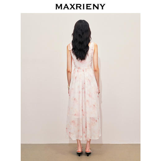 【商场同款】MAXRIENY浪漫度假连衣裙v领碎花裙子晕染渐变长裙(货号:MS85DR280) 商品图3