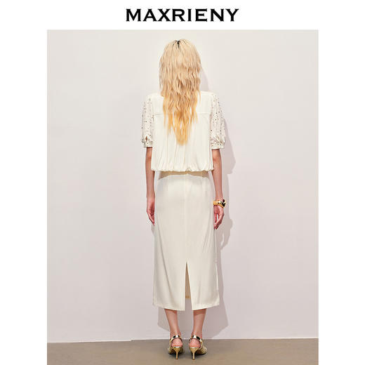 玛克门店发货：MAXRIENY甜美烫钻波点蝴蝶结上衣(货号:MC85TP089) 商品图3