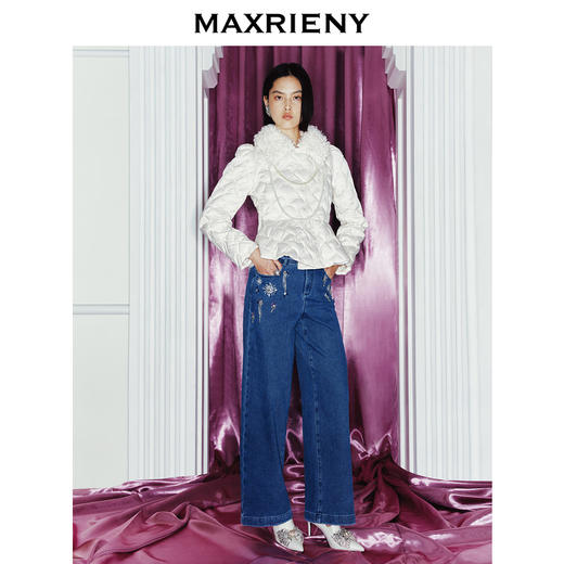 MAXRIENY立体菱格短款羽绒服2023冬季新款(货号:MC88DC770) 商品图2